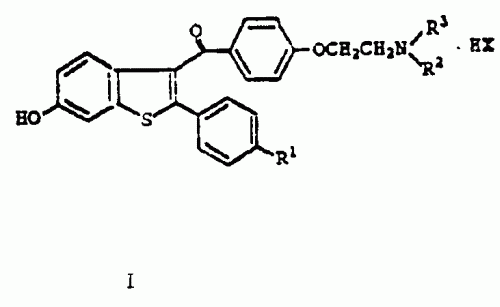 CLORHIDRATO DE 6-HIDROXIFENIL)-3-(4-(PIPERIDINOETOXI) BENZOIL)BENZO(B)TIOFENO.