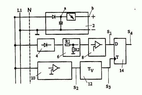 Procedimiento y circuito para controlar un valor umbral de amplitud definida de señales formadas por tension alterna.