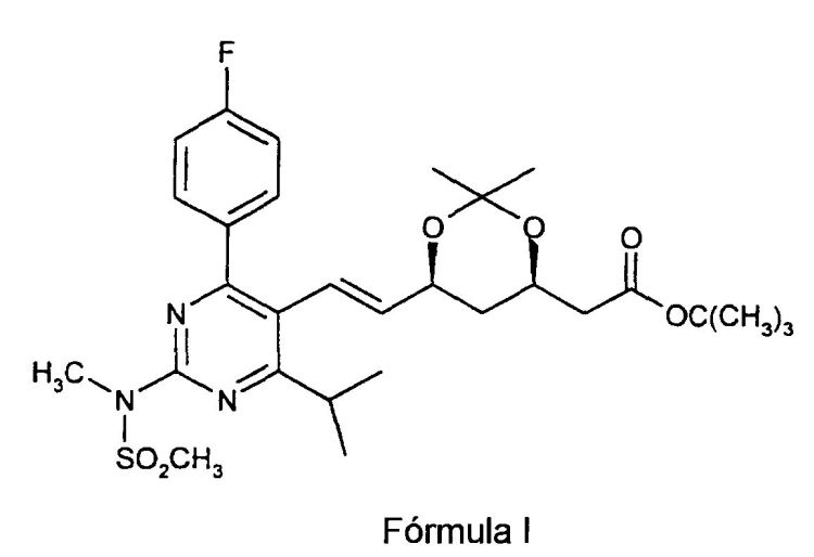 PROCEDIMIENTO PARA LA PRODUCCION DE (E)-(6-(2-(4-(4-FLUOROFENIL)-6-ISOPROPIL-2-(METIL(METILSULFONIL)AMINO)PIRIMIDIN -5-IL)VINIL)(4R,6S)-2,2-DIMETIL(1,3)DIOXAN-4-IL)ACETATO DE TERC-BUTILO.