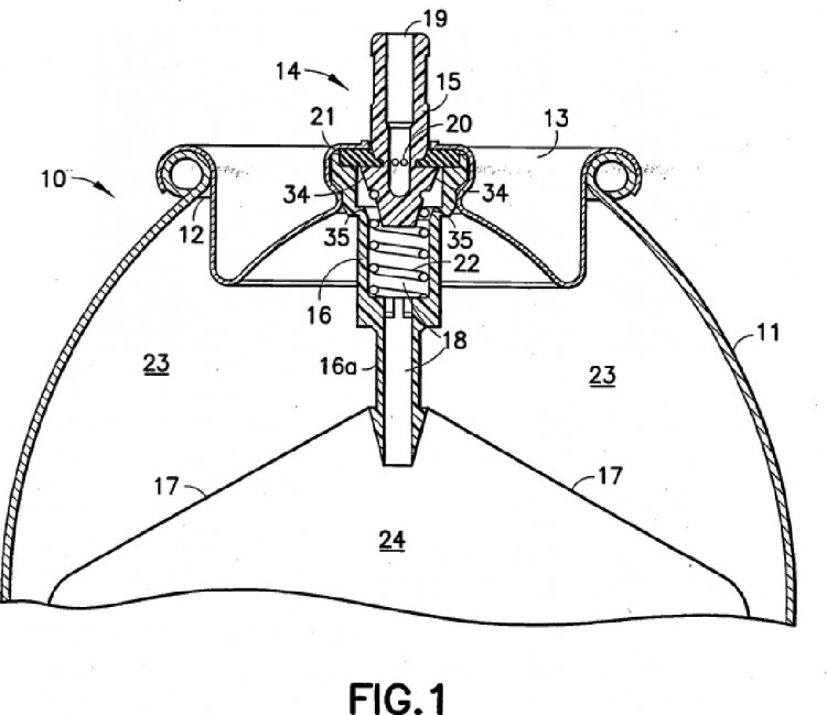 Ilustración 6 de la Galería de ilustraciones de MEDIO Y MÉTODO PARA RELLENAR ENVASES DE BARRERA DE AEROSOL DE VÁLVULA EMBOLSADA