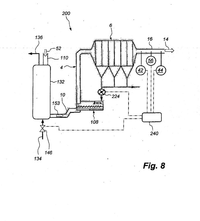 Ilustración 8 de la Galería de ilustraciones de PROCEDIMIENTO Y SISTEMA PARA LA SEPARACIÓN DE CONTAMINANTES GASEOSOS DE UNOS GASES CALIENTES DE PROCESOS