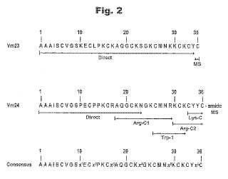 Vm23 y Vm24, dos péptidos de alacrán que bloquean con alta selectividad los canales de potasio ( subtipo Kv1.3) de linfocitos T humanos.