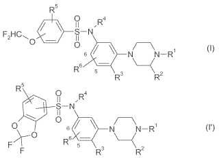 Compuestos de bencenosulfonanilida apropiados para tratar trastornos que responden a la modulación del receptor de serotonina 5-HT6.