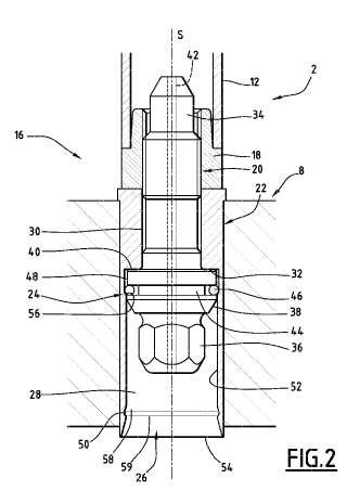 Dispositivo de conexión para conectar un tubo guía a una boquilla de extremo inferior en un ensamble de combustible nuclear.