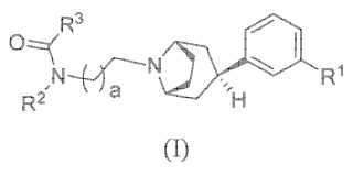 Compuestos de amidoalquil-8-azabiciclo(3,2,1)octano, como antagonistas del receptor opioide mu.