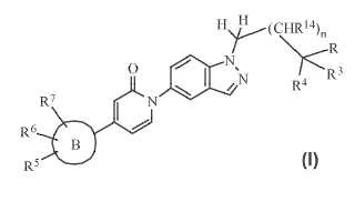 Indazoles sustituidos con 5-piridinona y composiciones farmacéuticas de los mismos.