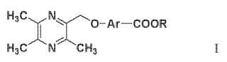 Derivado éter del ácido aromático de ligustrazina, su método de preparación, composición farmacéutica y aplicación.