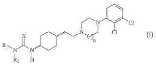 Derivados de (tio)carbamoil-ciclohexano como antagonistas de receptores de D3/D2.