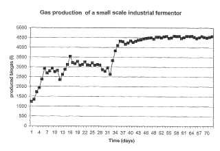 Método para la producción aumentada de biogás en fermentadores anaerobios termofílicos.