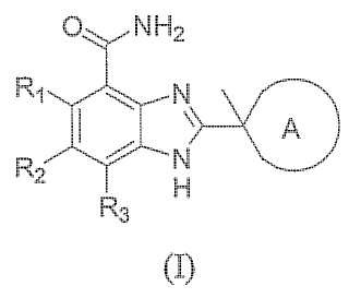 Las 1H-bencimidazol-4-carboxamidas sustituidas en la posición 2 con un carbono cuaternario son potentes inhibidores de PARP.