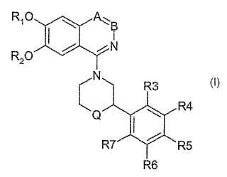 Derivados (3-aril-piperazina-1-ilo) de 6,7-dialcoxiquinazolina, 6,7-dialcoxiftalazina y 6,7-dialcoxiisoquinolina.