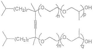Aductos de óxido de etileno/óxido de propileno de diol acetilénico y su utilización en reveladores fotorresistentes.