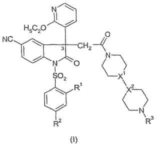 Derivados de oxindol sustituidos con amidometilo y su uso para la producción de un medicamento para el tratamiento de enfermedades dependientes de la vasopresina.