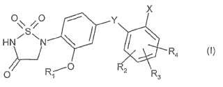 Derivados de 1,2,5-tiazolidina útiles para el tratamiento de condiciones mediadas por proteínas tirosina fosfatasas (PTPASA).