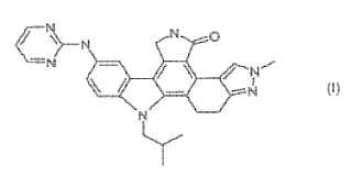 Nuevas formas de un compuesto de indazolo[5,4-A]pirrolo[3,4-C]carbazol.