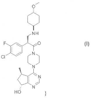 Pirimidil ciclopentano hidroxilado como inhibidor de la proteína quinasa AKT.