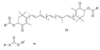 Composiciones pulverulentas de derivados de astaxantina ll.