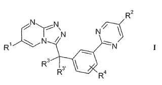 Derivados de 3-(3-pirimidin-2-il-bencil)-[1,2,4]triazolo[4,3-b]pirimidina.
