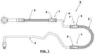 Conexión de un tubo hidráulico rígido a un tubo hidráulico flexible.