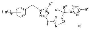 (Pirazol-3-il)-1,3,4-tiadiazol-2-amina y compuestos de (pirazol-3-il)-1,3,4-tiazol-2-amina.