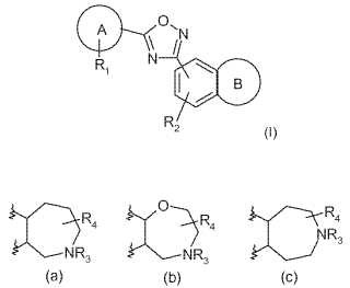 Derivados de oxadiazol activos sobre 1-fosfato de esfingosina (S1P).