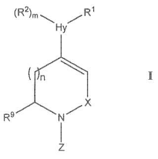 Compuestos de tetrahidropiridinilo y dihidropirrolilo y uso de los mismos.