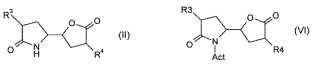 Derivados de 3-alquil-5-(4-alquil-5-oxo-tetrahidrofuran-2-il)-pirrolidin-2-ona como productos intermedios en la síntesis de inhibidores de renina.