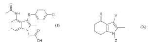 Intermedios y procesos para preparar el ácido 4-(acetilamino)-3-[(4-clorofenil)tio]-2-metil-1H-indol-1-acético.