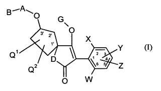 Ácidos tetrámicos y tetrónicos con sustitución 3''-alcoxi-espirociclopentilo.