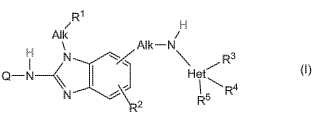 Bencimidazoles sustituidos con heterociclilaminoalquilo.