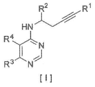 Derivados de 4-(3-butinil) aminopirimidina como agentes pesticidas para uso agrícola y hortícola.