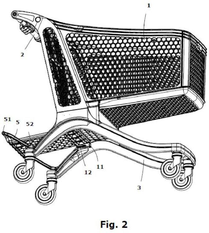 Ilustración 2 de la Galería de ilustraciones de DISPOSITIVO PORTABULTOS AUXILIAR PARA CARROS DE COMPRA