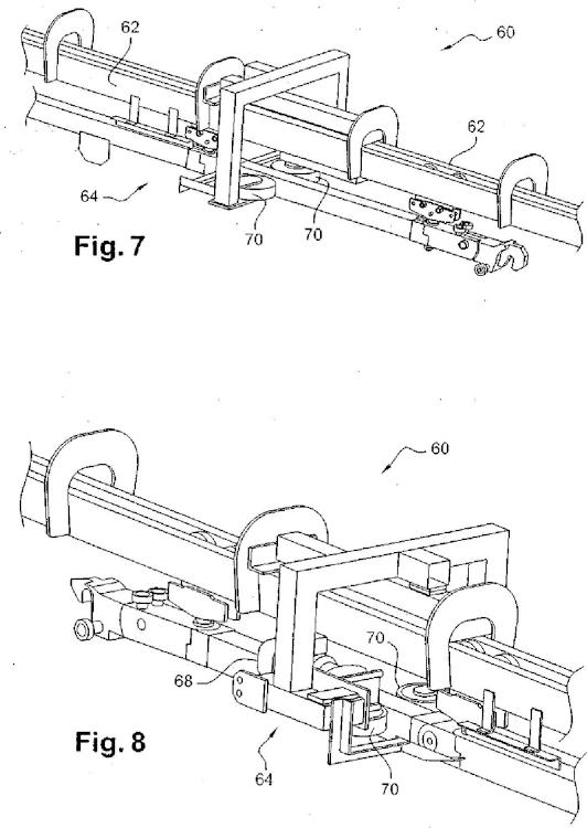 Ilustración 4 de la Galería de ilustraciones de Enganche con órganos de sujeción integrados en la banda de rodadura de fricción, tren y transportador