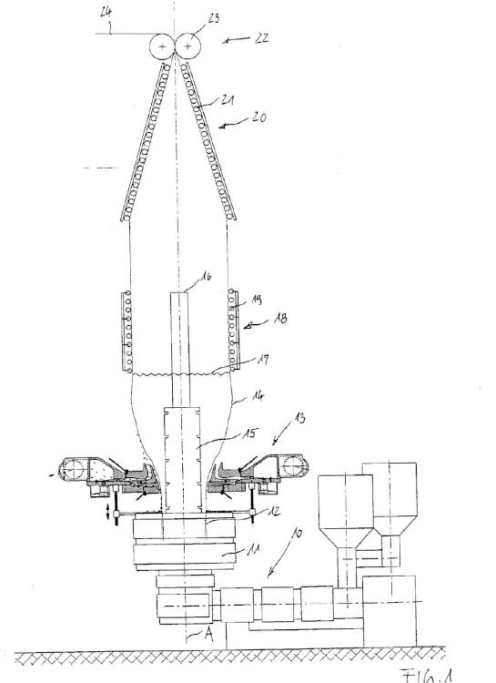 Ilustración 1 de la Galería de ilustraciones de Método y dispositivo para refrigerar un tubo de película en la producción de películas sopladas