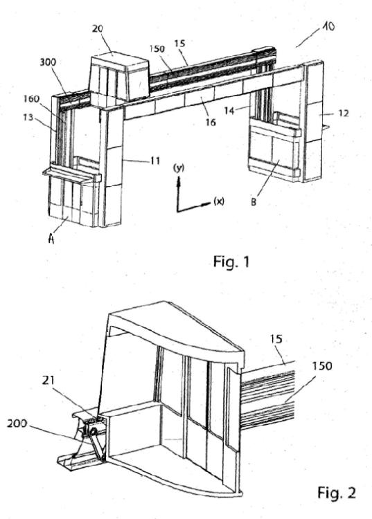 Ilustración 1 de la Galería de ilustraciones de Sistema de movimiento vertical y horizontal de la cabina de transporte en una planta de elevación y traslación para la superación de obstáculos
