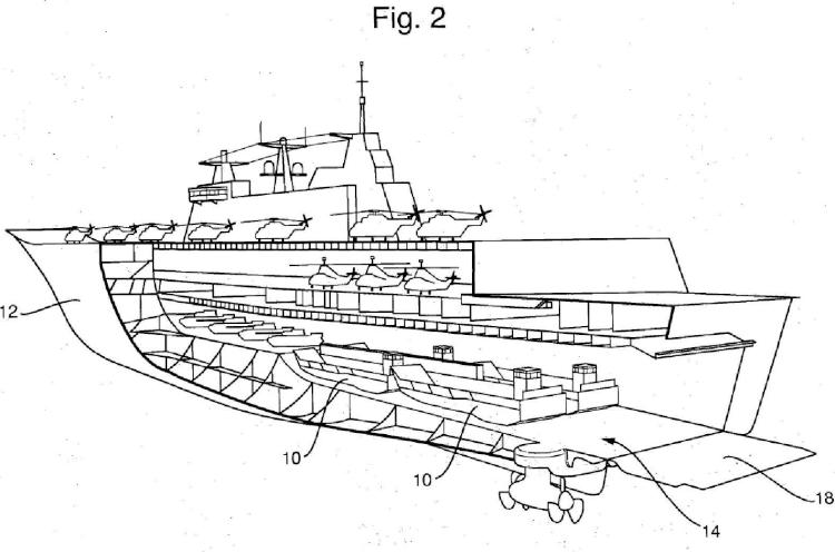 Ilustración 2 de la Galería de ilustraciones de Aparato y procedimientos para el lanzamiento y la recuperación de una nave desde y hacia un barco de acogida
