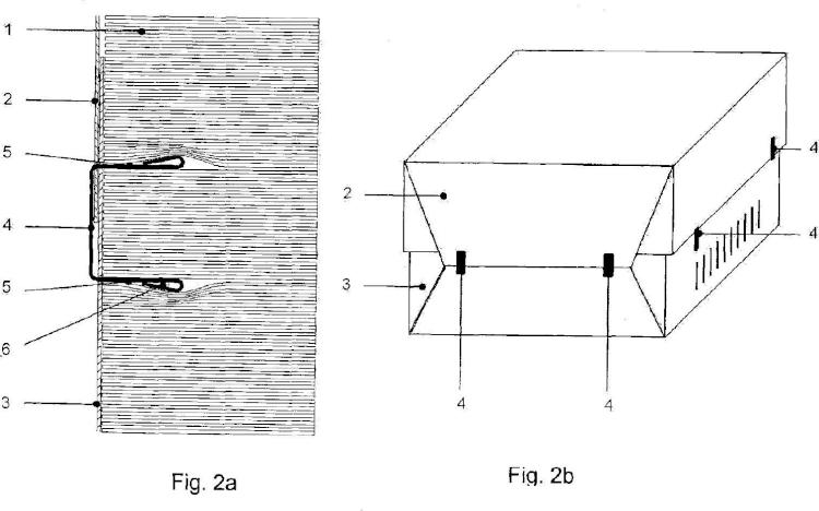 Ilustración 2 de la Galería de ilustraciones de Procedimiento para fijar hojas de envoltura durante el embalaje de balas de celulosa y dispositivo de fijación