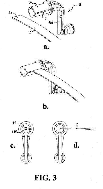 Ilustración 3 de la Galería de ilustraciones de Procedimiento y dispositivo para enrollar y almacenar un objeto semejante a una correa, en particular, una cincha de apriete