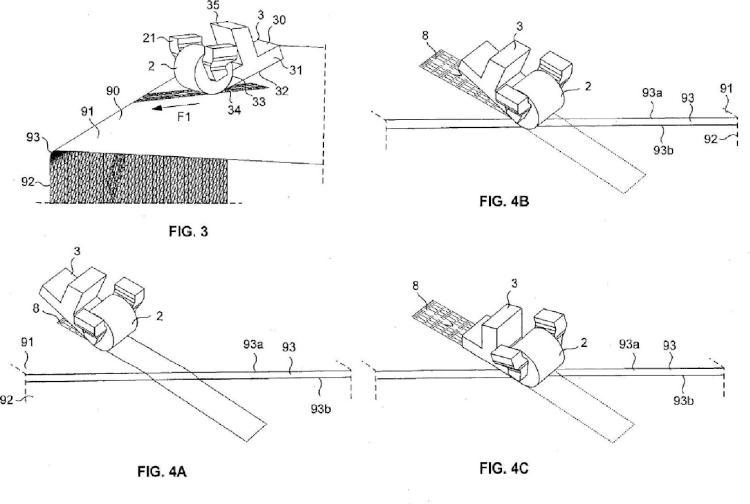 Ilustración 2 de la Galería de ilustraciones de Procedimiento y máquina para la aplicación de una banda de fibras sobre superficies convexas y/o con aristas