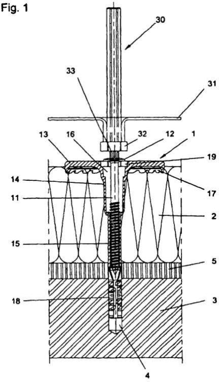 Ilustración 1 de la Galería de ilustraciones de Dispositivo para accionar un elemento de expansión en una espiga