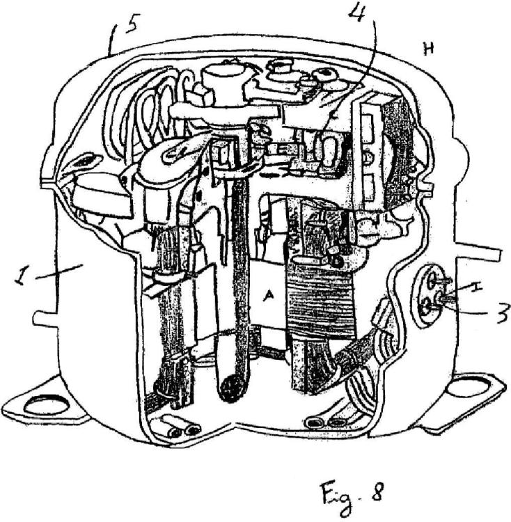 Ilustración 5 de la Galería de ilustraciones de Procedimiento y dispositivo para el reciclado de compresores alternativos encapsulados herméticamente de refrigeradores