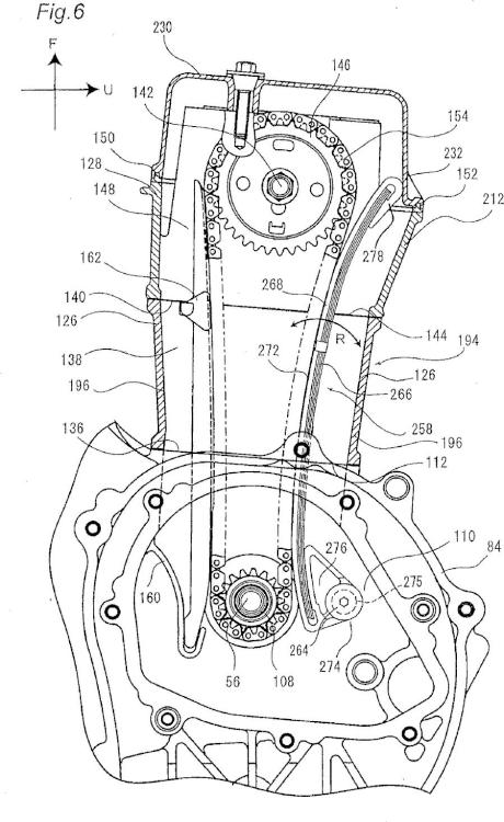 Ilustración 6 de la Galería de ilustraciones de Motor y vehículo del tipo de montar a horcajadas y método de montar la cadena