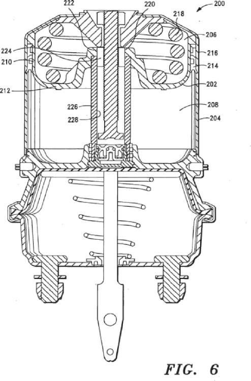 Ilustración 6 de la Galería de ilustraciones de Actuador de freno de muelle con un cojinete con tornillo de bloqueo que une una placa de presión y el tubo del actuador