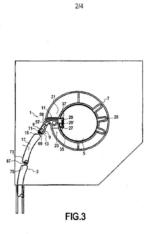 Ilustración 2 de la Galería de ilustraciones de Dispositivo de acoplamiento de un paño de persiana enrollable que permite la fijación del paño en posición desplegada