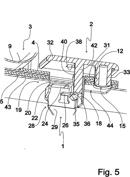 Ilustración 5 de la Galería de ilustraciones de Dispositivo para la fijación de una pieza de montaje en una pieza de soporte así como disposición de fijación con un dispositivo de este tipo