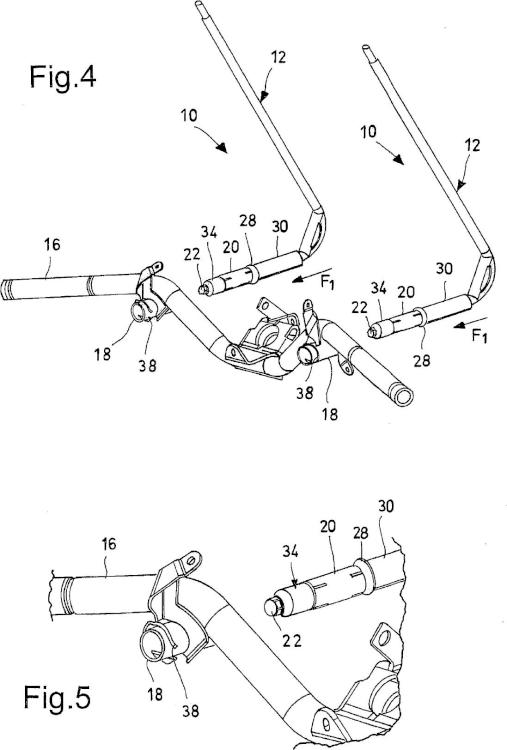 Ilustración 3 de la Galería de ilustraciones de Dispositivo para fijar accesorios en una motocicleta, en particular para un parabrisas