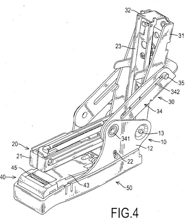 Ilustración 4 de la Galería de ilustraciones de Grapadora con un dispositivo de aplanado de patas