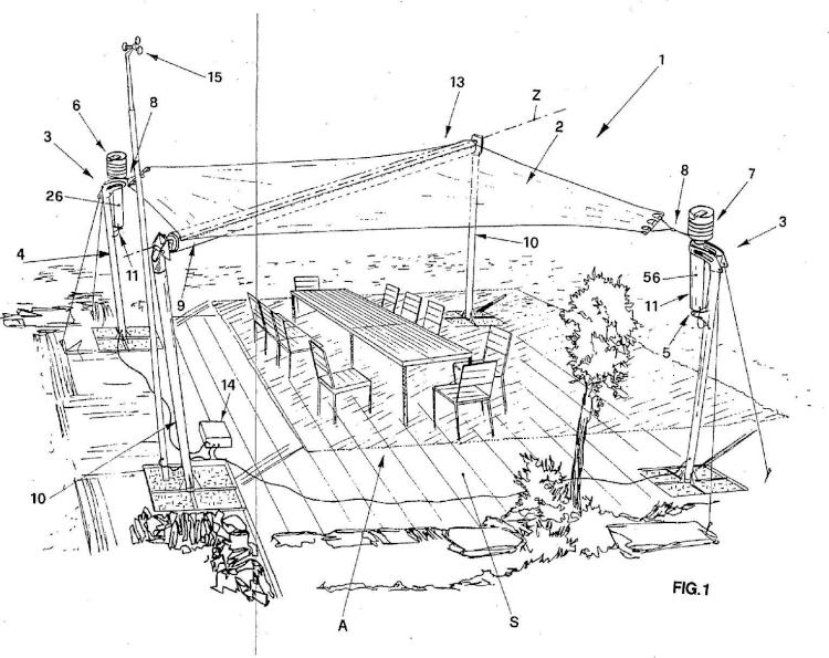 Ilustración 1 de la Galería de ilustraciones de Método para desenrollar/enrollar una hoja laminar y estructura de enrollamiento para cubrir zonas adecuadas para implementar dicho método