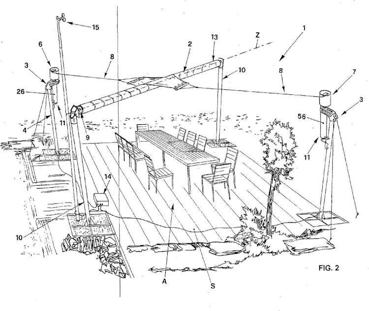 Ilustración 2 de la Galería de ilustraciones de Método para desenrollar/enrollar una hoja laminar y estructura de enrollamiento para cubrir zonas adecuadas para implementar dicho método