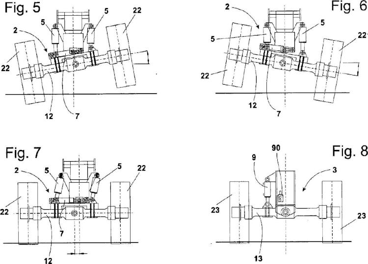 Ilustración 3 de la Galería de ilustraciones de Máquina de trabajo automotriz con dispositivo integrado de movimiento lateral y nivelación